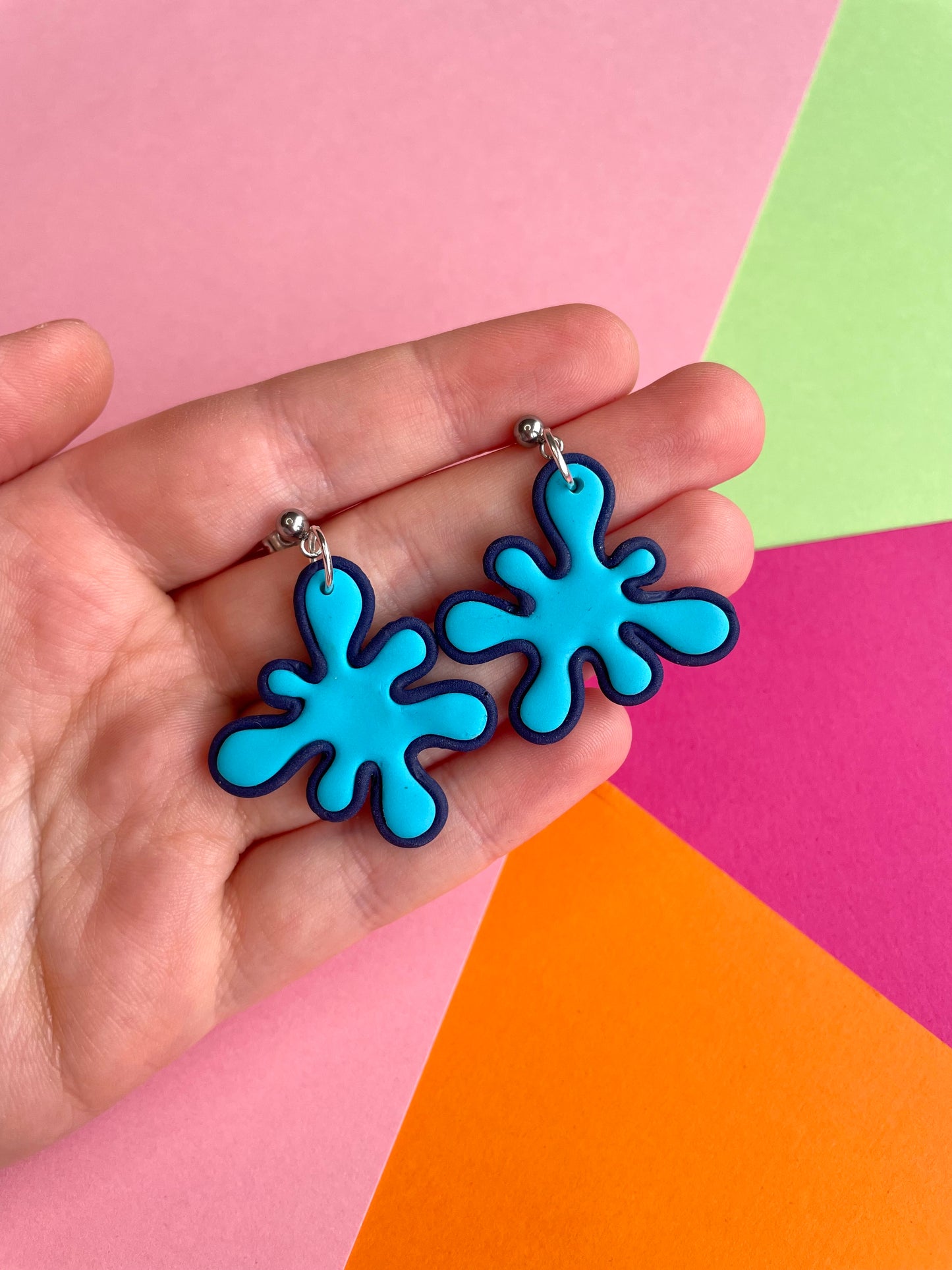 Quirky Paint Splatter Studs