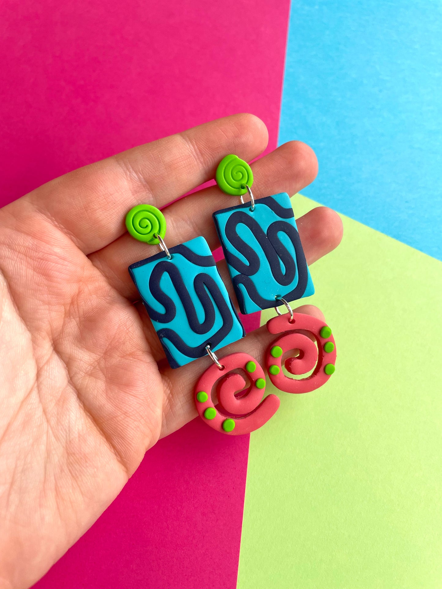 Swirly, Funky Earrings
