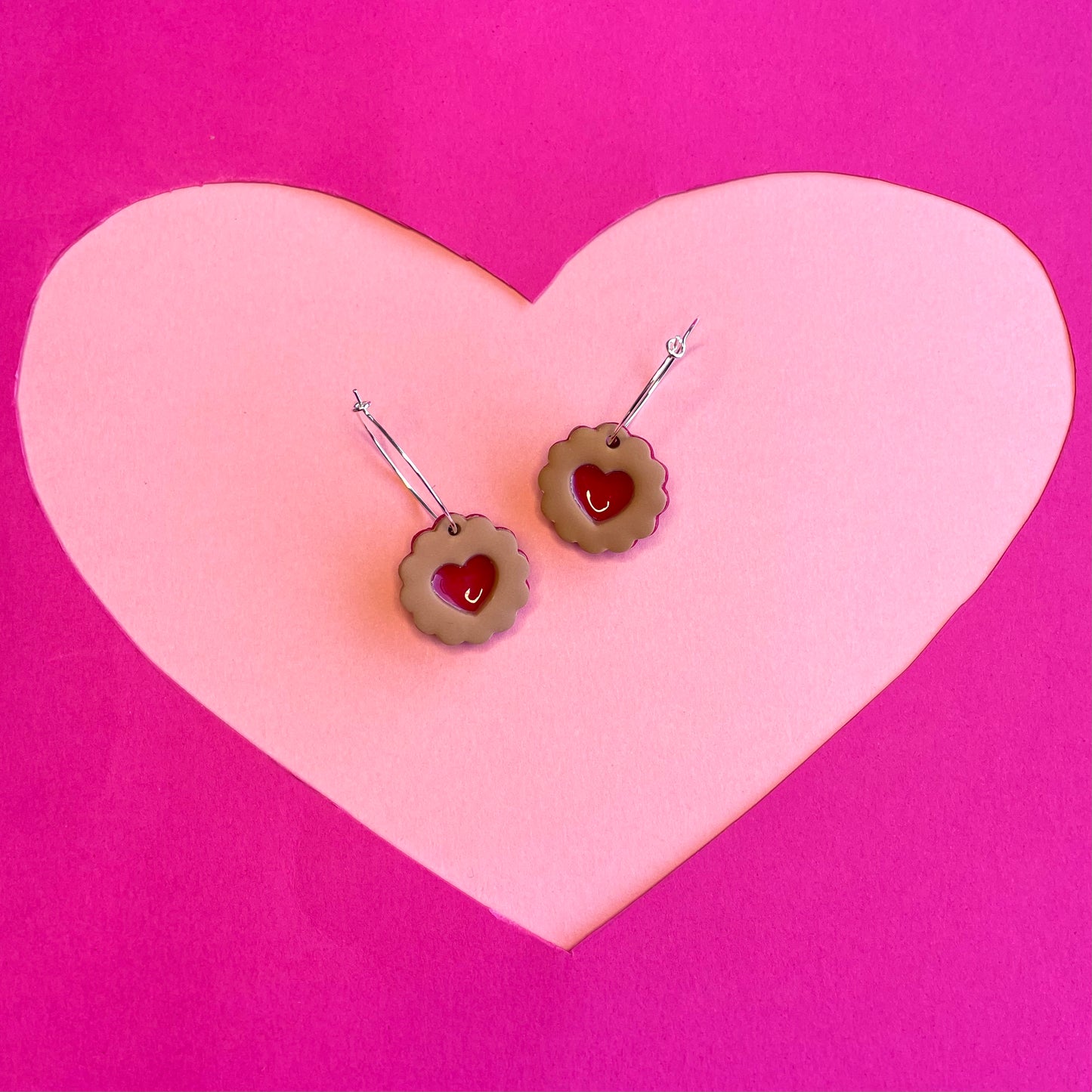 Heart Jam Biscuit Earrings