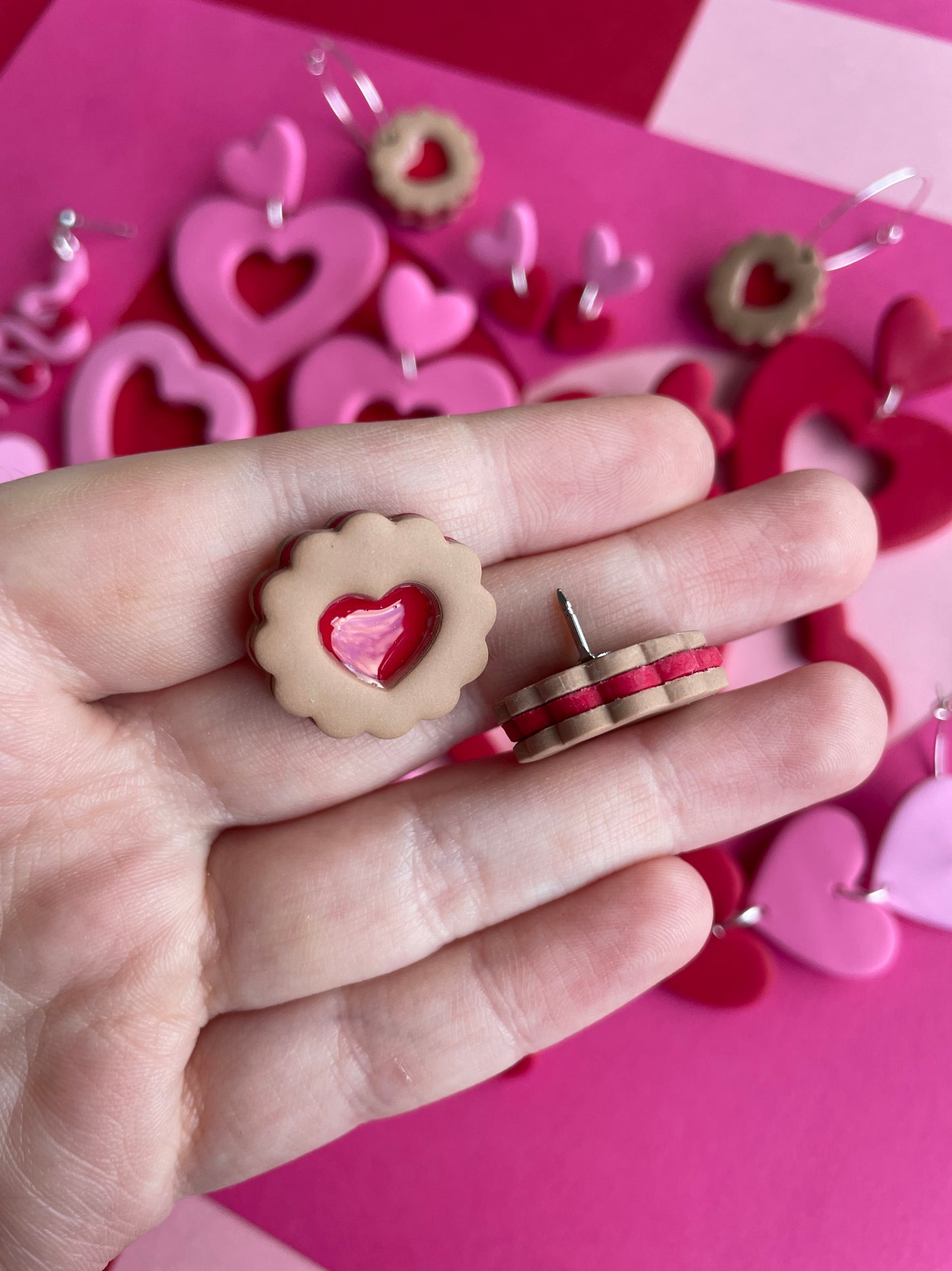 Heart Jam Biscuit Pins