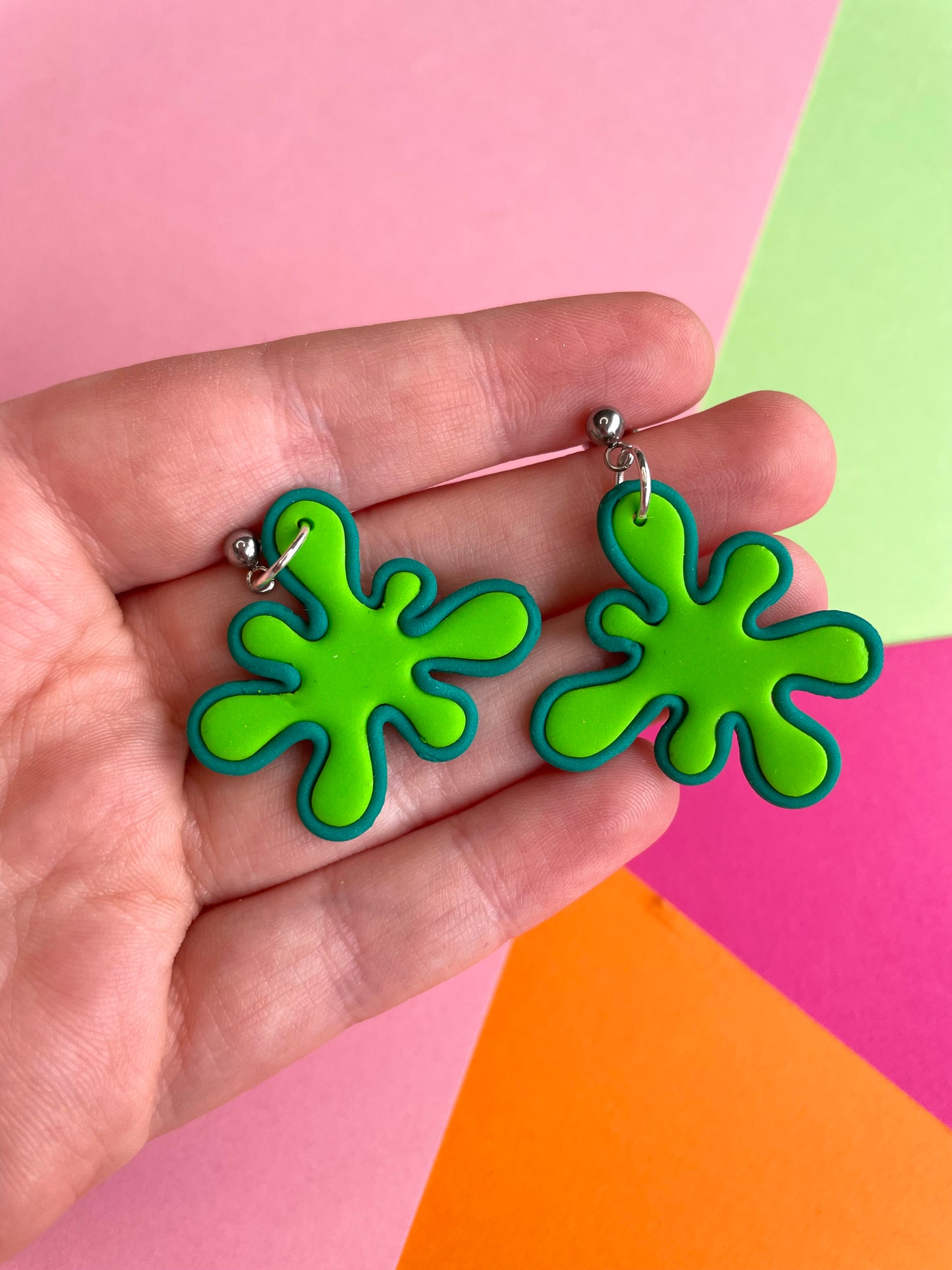 Quirky Paint Splatter Studs
