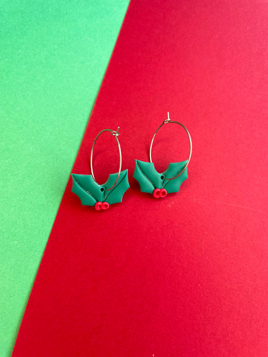 Christmas Mistletoe Hoops