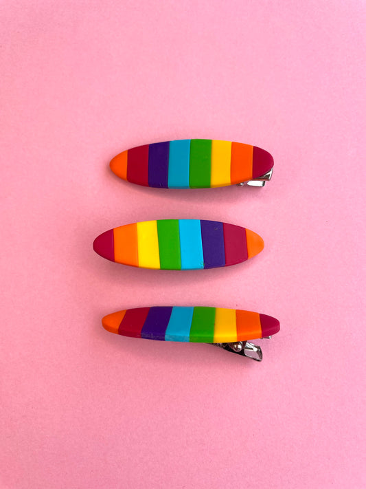 PRIDE Rainbow Flag Hair Clip