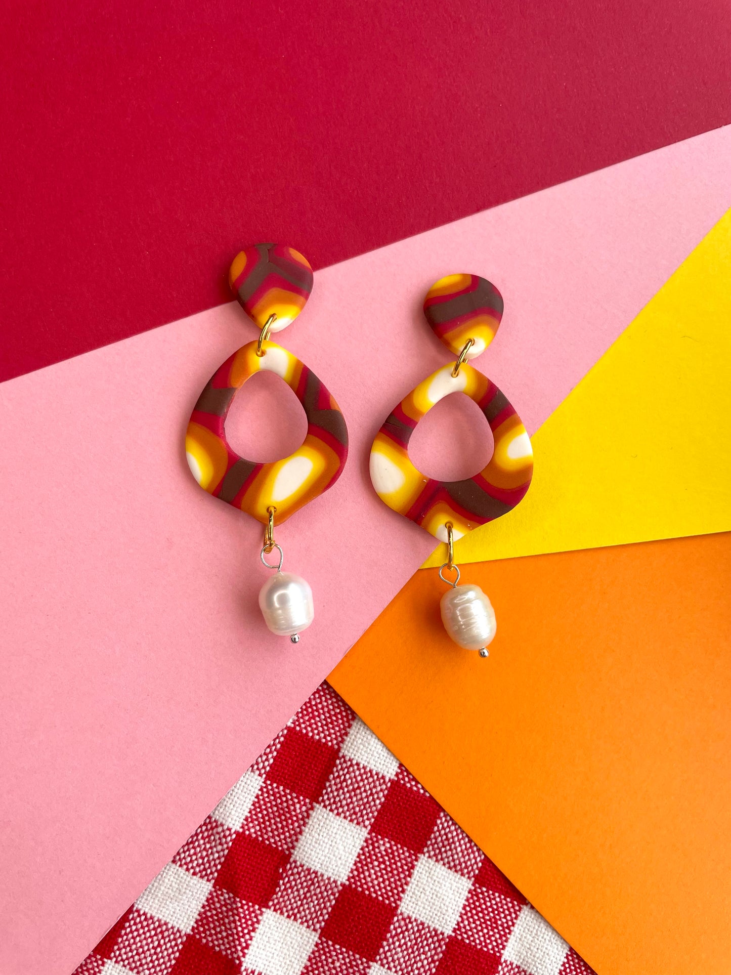 Autumn/Fall Warm Toned Dangles with Pearls