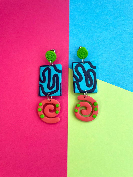 Swirly, Funky Earrings