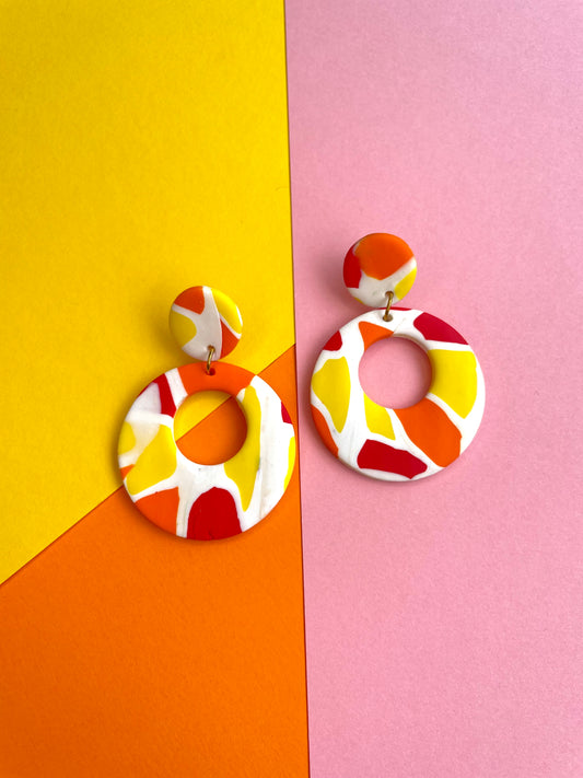 Summer Funky Circular Earrings