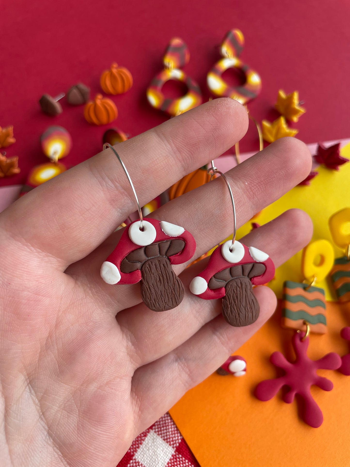 Autumn/Fall Mushroom Hoops