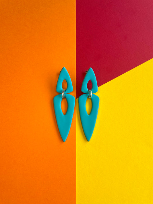 Sky Blue Dagger Dangle Earrings