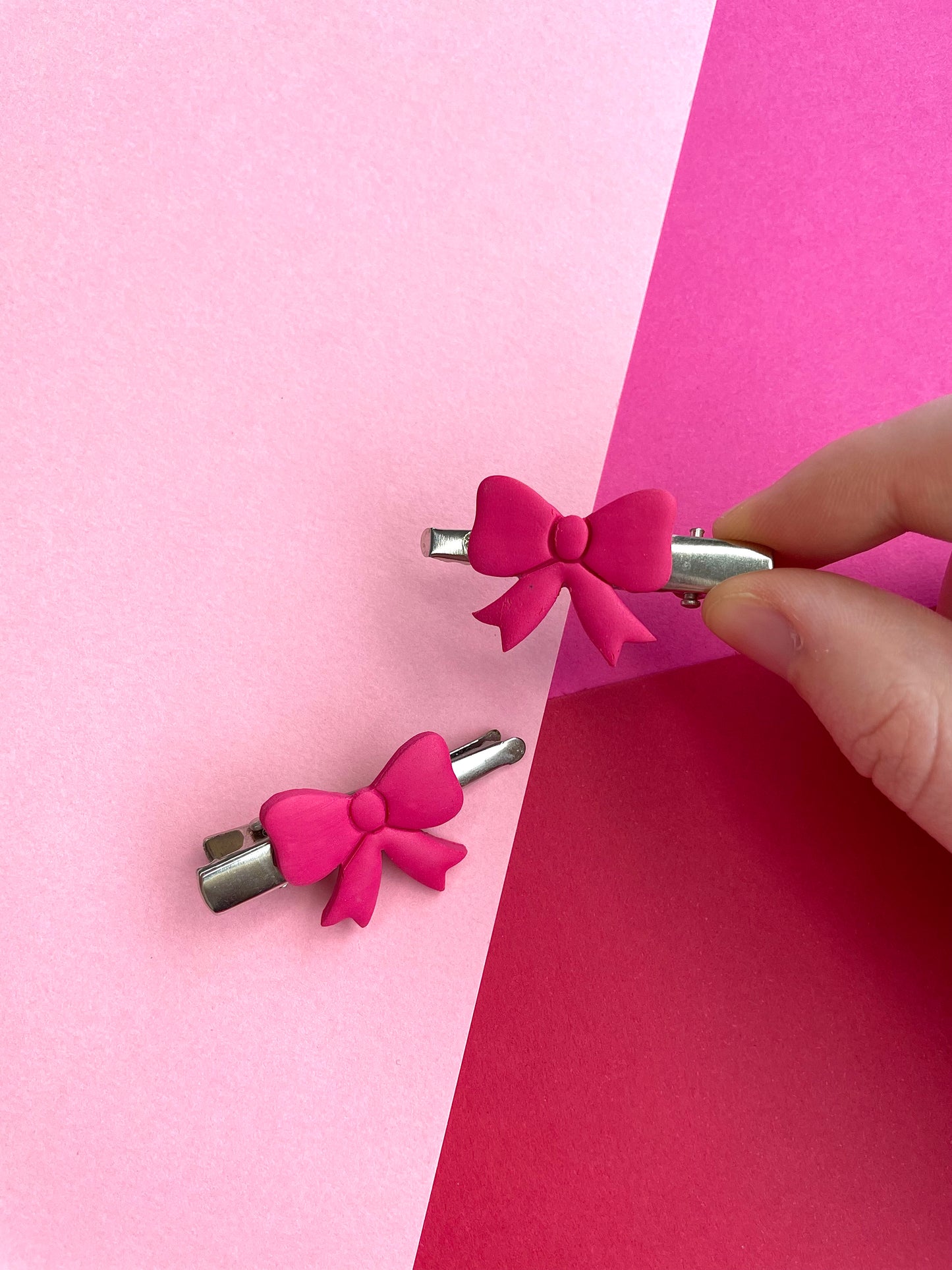 Pink Coquette Bow Hair Clip